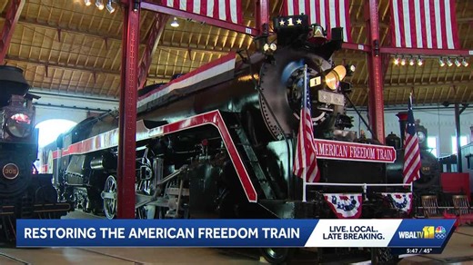 Crew restored American Freedom Train at B&O Railroad Museum