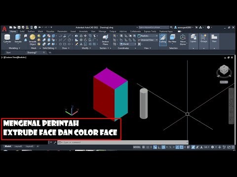 Autocad 3D Modeling Tutorial Know the Extrude Face and Color Face Commands