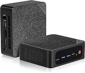 Beelink SER5 MAX Mini PC, AMD Ryzen 7 6800H (8C/16T, up to 4.7GHz), 32GB RAM 500GB PCle3.0 SSD, Mini Desktop Computer Support 4K@144Hz/Triple Display/WiFi6/BT5.2/DP+HDMI/Gaming PC