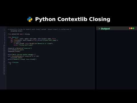 Python Contextlib Closing #programming