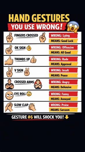 Hand Gestures you use wrong 😑 #shorts #dailyenglish #englishlearning