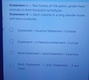 Statement-1:- Two halves of the pelvic girdle meet ventrally to... | Filo