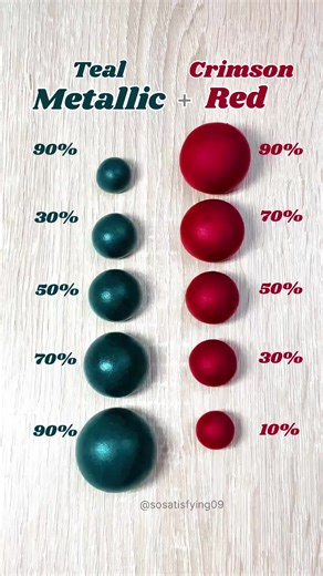 Teal Metallic vs Red Crimson ✨Color Mixing 😍🎨 #colormixing #asmr #artvideo #satisfying #painting