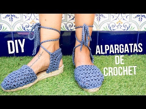 Cómo hacer unas alpargatas tejidas a crochet