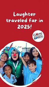 This is what joy looks like. A year of laughter, play, and connection — made possible by you. Thank you for believing in laughter as a refuge. 💛 #ClownsWithoutBorders #LaughterIsARefuge Help keep the laughter going. Link in bio. | Clowns Without Borders USA