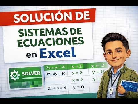 Resuelve sistema de ecuaciones en Excel fácil | Aprende la función Solver en menos de 5 minutos