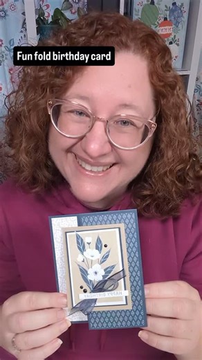 Heidi Collins, On Y Go! Stamping, Paper Crafts Teacher | This fun fold birthday card is so easy to make - and it holds a gift card! I cut the focal image from the NEW Lovely Blossoms happened... | Instagram