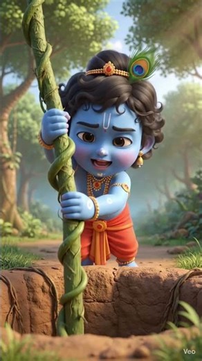 😇 Little Krishna Saves Friend | Moral Story #shorts