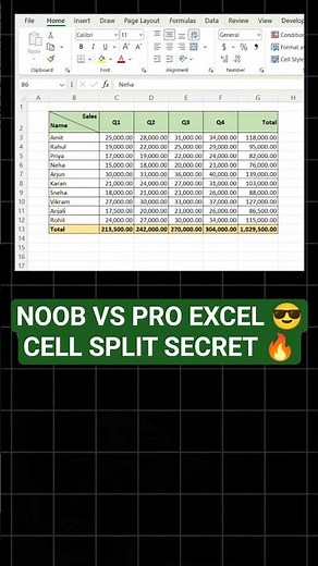 Split Cell Diagonally in Excel Like a Pro 📊🔥 | Easy Formatting Trick You Must Know!