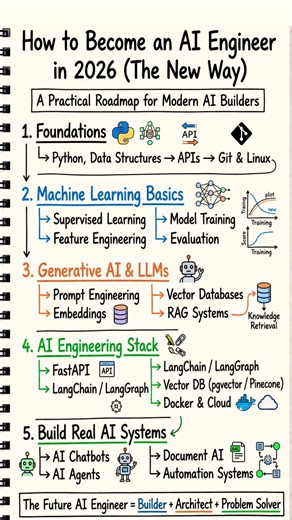 How to Become an AI Engineer in 2026 🚀 Step-by-Step Roadmap (Beginner to Pro)