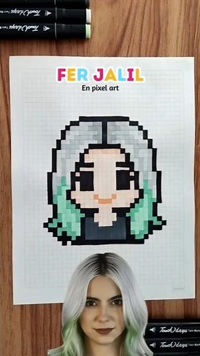 Pintando a Fer jalil en Pixel art @fer_jalil