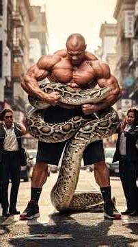 #Body builder and #Python #fight in busy #Street
