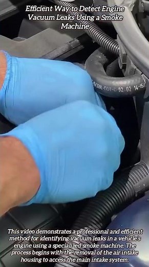 Efficient Way to Detect Engine Vacuum Leaks Using a Smoke Machine #shorts #mechanic #tips