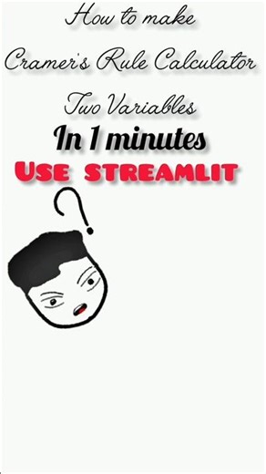 how to make a Cramer's Rule Calculator in 1 minutes #SkillVersePy # short #coding