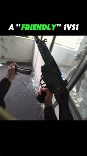 Pausing a gunfight to reload and switch sides 😂 #airsoft #airsoftcqb #shorts