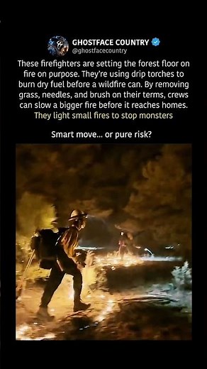 Firefighters Start Fires to Stop Wildfires #shorts