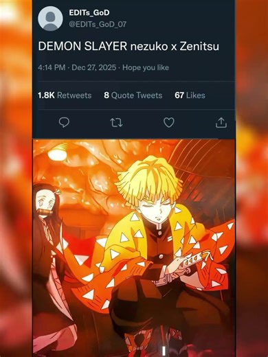 Nezuko x Zenitsu 4k edits 💥#edit
