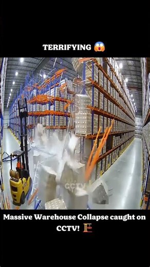 Massive Warehouse Collapse caught on CCTV! 🏗️