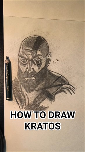 How to Draw Kratos! #shorts #howtodraw