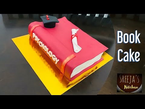 How to make Graduation book cake / 3 in 1 flavour cake / tutorial for book cake