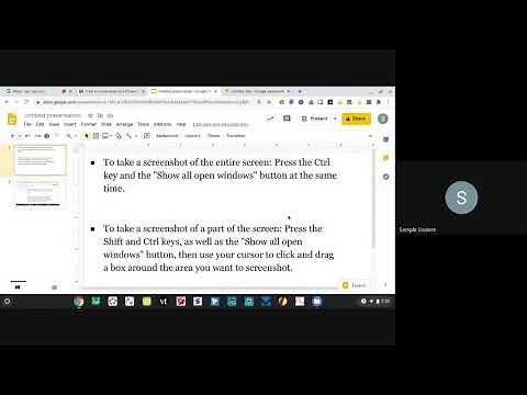How to put a screen shot into a google slide on a chromebook