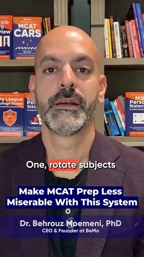 MCAT prep becomes more manageable when every study session has a clear purpose. Rotate subjects before burnout sets in, complete a realistic test simulation each week, and maintain a mistake log that identifies patterns in content, timing, reasoning, and careless errors. A disappointing practice score is not a judgment of your potential. It is data that can guide your next step. Use that feedback to adjust your preparation, strengthen weak areas, and make each study session more focused. #BeMo #