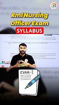 RML Nursing Officer Syllabus 2025 | Latest Exam Pattern & Full Topic Wise Details #rml #nursingexam