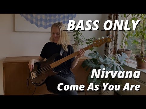 NIRVANA - Come As You Are BASS ONLY WITH TAB & SCORE Easy Version