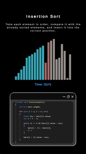 插入排序法 Insertion Sort | 視覺化程式 #coding #programming #sort #bubblesort #shorts