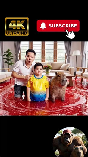 Minh béo chơi xấu đổ tội cho Capy biến nhà thành hồ bơi sting và cái kết🤣🤣#capybara #viral