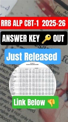 RRB ALP CBT-1 Answer Key 2025-26 OUT! 😱 Check Now | Cut Off Big Update