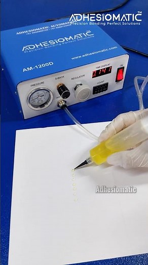 Adhesiomatic AM-1200D fully automatic handheld dispensing machine|precision dots #gluedispensing