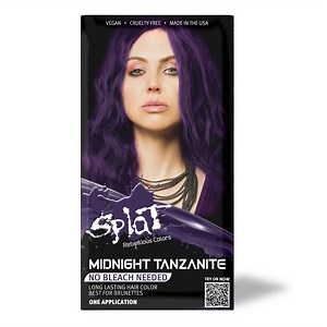 Splat Midnight Tanzanite Hair Dye Kit, Semi-Permanent Purple Hair Color for Brunettes