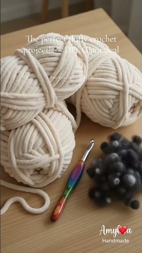 How to Crochet a Giant Seal! 🦭 Easy DIY Amigurumi Tutorial. #shorts