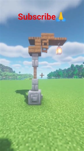 How to build a Rustic Street Lamp in Minecraft #minecraft #minecraftbuilding #tiktok #tutorial