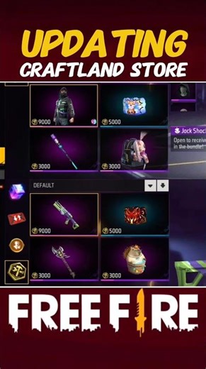 Craftland Store Update: All Legendary Rewards Leaked! 😱🔥 #FreeFire #CraftlandUpdate