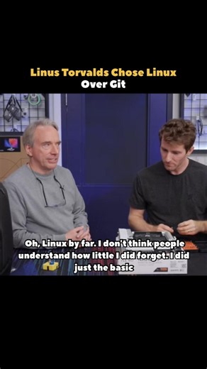 Linus Torvalds Picked Linux Over Git #shorts #linux #git #coding