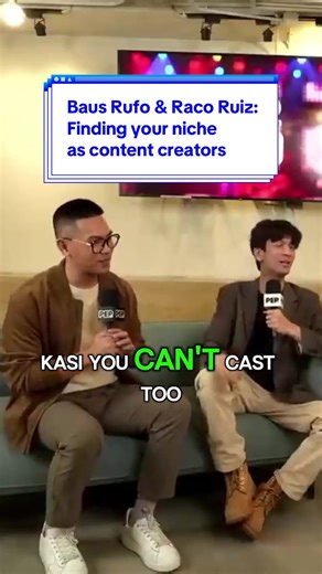 Watch the full PEP Live interview here: https://youtu.be/6BzH6ngk8z4 #PEPLive #BausRufo #RacoRuiz #PEPVideo #ContentCreation #CreatorTips #fyp #PEPnews #EntertainmentNewsPH #NewsPH #PEPvideo Host: Rachelle Siazon Executive Producer: Kat Gangcuangco Director: John Henri A. Mariano Videographers: Micah Moleno, Rommel R. Llanes Editing: Rommel R. Llanes, Khym Manalo