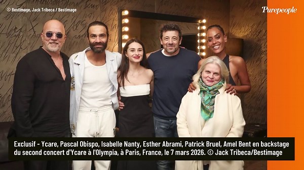 Isabelle Nanty avec le sourire, entourée de Pascal Obispo, Amel Bent et Ycare pour une belle soirée dans une salle emblématique de Paris
