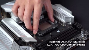 AsiaHorse LGA 1700 CPU Contact Frame, 100% Flush Anti-Bending Secure Frame for Intel CPU, High-Strength Metal Construction Compatible with H610/B660/Z690/Z790 Motherboards, Enhances Cooling Efficiency