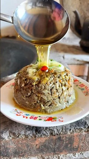 Cook Fermented Mung Bean Paste with Lamb Fat#cooking #america #recipe #foodie #delicious #funny