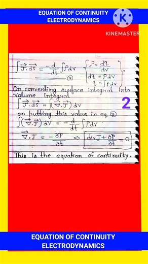 EQUATION OF CONTINUITY | ELECTRODYNAMICS | CONTINUITY EQUATION IN ELECTRODYNAMICS | PHYSICS | NOTES