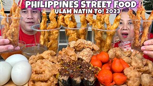 212K views · 5.9K reactions | MISS MO NA RIN BA ANG STREET FOOD PROBEN, KWEK KWEK, CALAMARES, SIOMAI, BACK FAT CHICHARON, ISAW NG MANOK AND BALUT MUKBANG Philippines Mukbang Eating Show | Sino Si Richard | Facebook