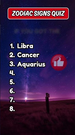 Guess The Zodiac Sign Before Time Runs Out!