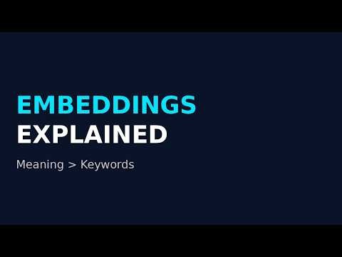 Embeddings Explained Simply | How AI Understands Meaning (Not Words)