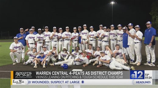 Warren Central baseball 4-peats as district champs while leaning on effort this postseason