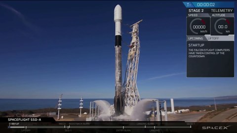 SpaceX launches 64 "smallsats"