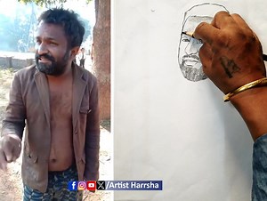 1.6M views · 10K reactions | Happy Sketching These Street Talents ❤️ #singer #talented #ArtistHarrsha #facebookpost | Dr.Harrsha Artist | Facebook