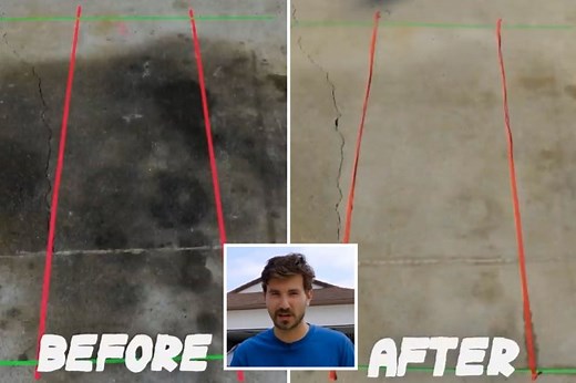 Driver uses $22 product to clean stubborn 'permanent stain' from driveway
