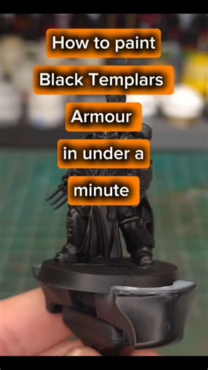 How to paint Black Templars Armour in under a minute #40k #miniaturepainter #warhammer40k